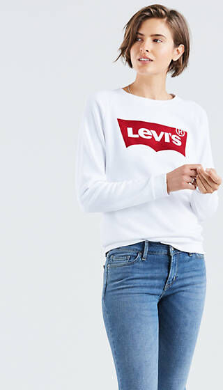 Levi's Relaxed Graphic Crew Neck Sweatshirt - Femme - Neutral / Housemarked Red