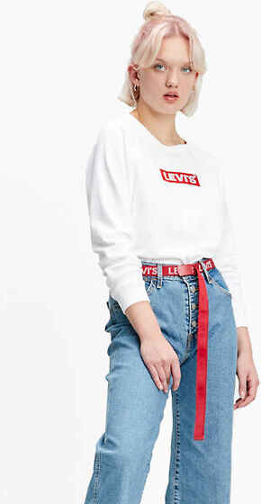 Levi's Relaxed Graphic Crew Neck Sweatshirt - Femme - Blanc / White