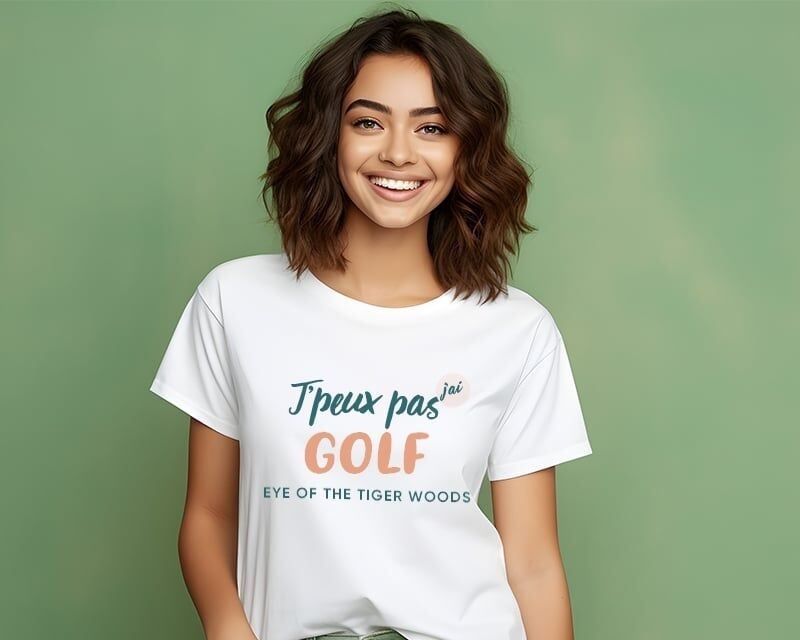 Cadeaux.com Tee shirt personnalisé femme - J'peux pas j'ai golf