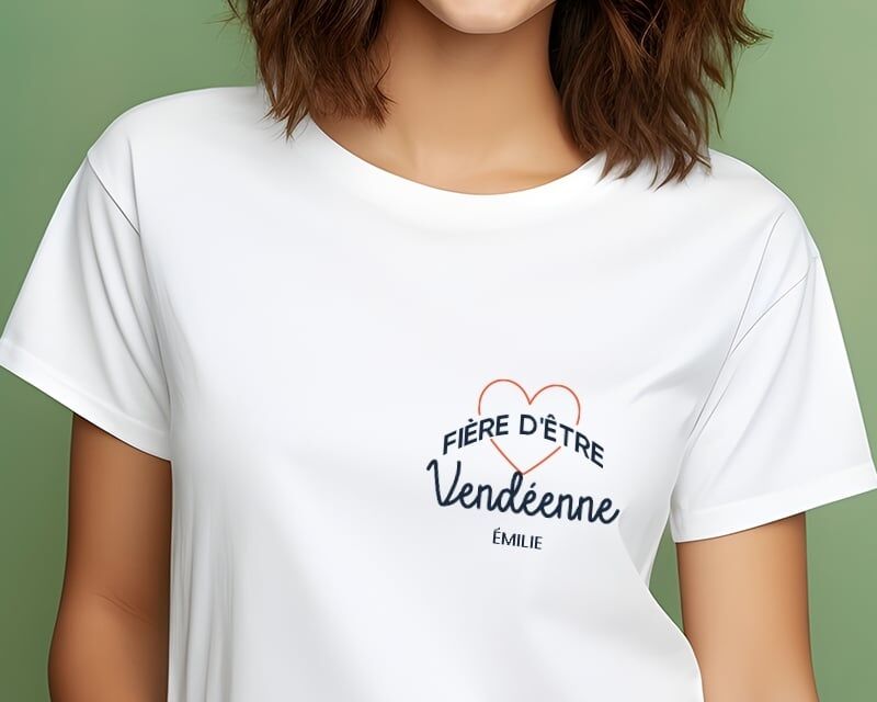 Cadeaux.com Tee shirt personnalisé femme - Fière d'être Vendéenne