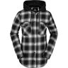 Volcom Hooded Flannel Jacket Black Xs  - Black - Female