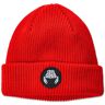 Crab Grab Circle Patch Beanie Red One Size  - Red - Unisex