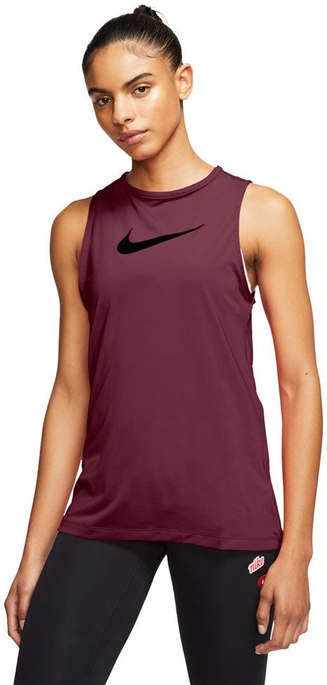 nike γυναικεία αμάνικη μπλούζα pro  - dark red