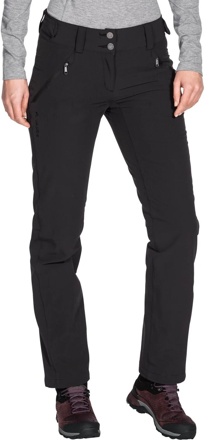 Vaude Women's softshell pants for outdoors - Skomer Winter Pants, Black / 44