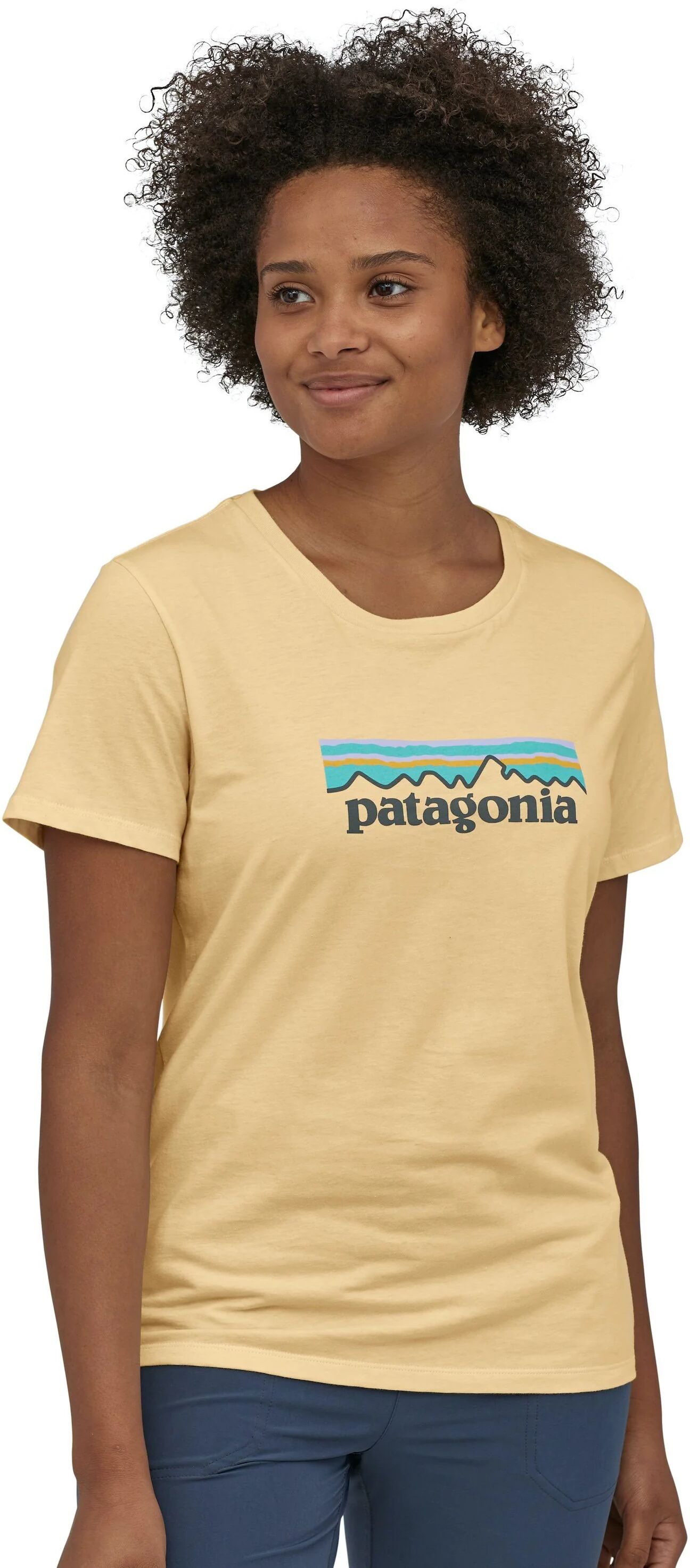 Patagonia Pastel P-6 Logo Organic Cotton Crew T-Shirt - Organic cotton, Vela Peach / XS