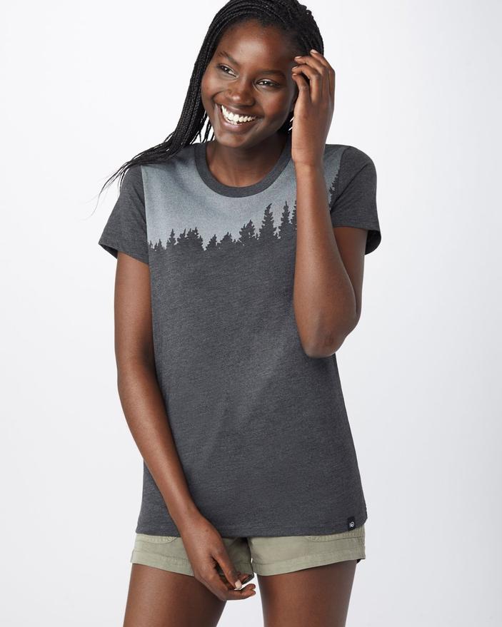 Tentree Women's Juniper SS Tee, Meteorite Black Heather / M