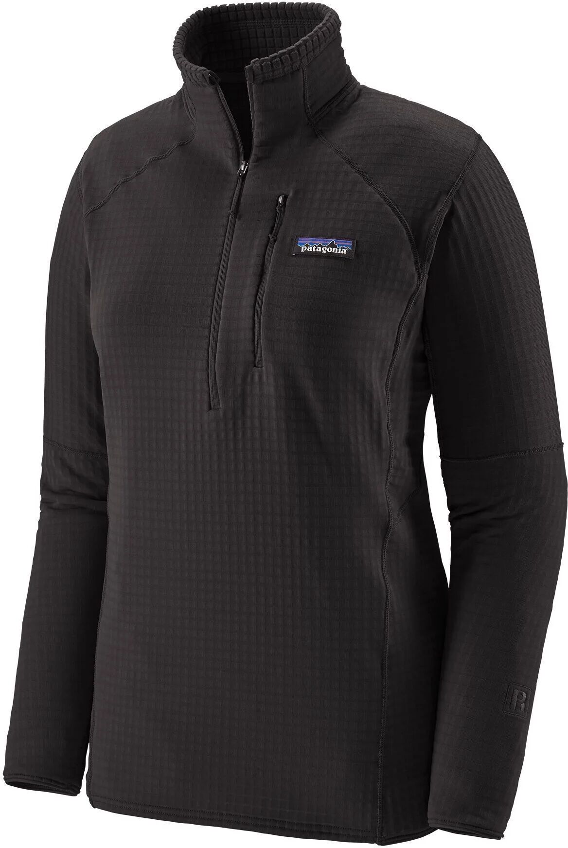 Patagonia W's R1® Fleece Pullover - Recycled Polyester, Black / XL