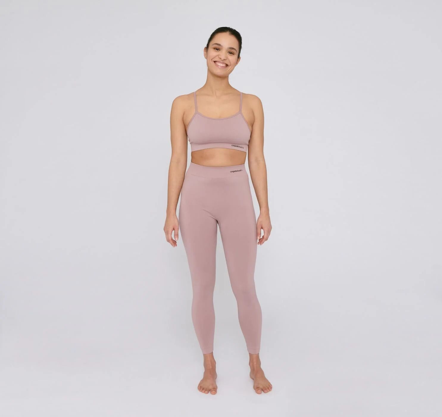 Organic Basics Women's Active Leggings - Recycled Nylon, Dusty Rose / XL-XXL