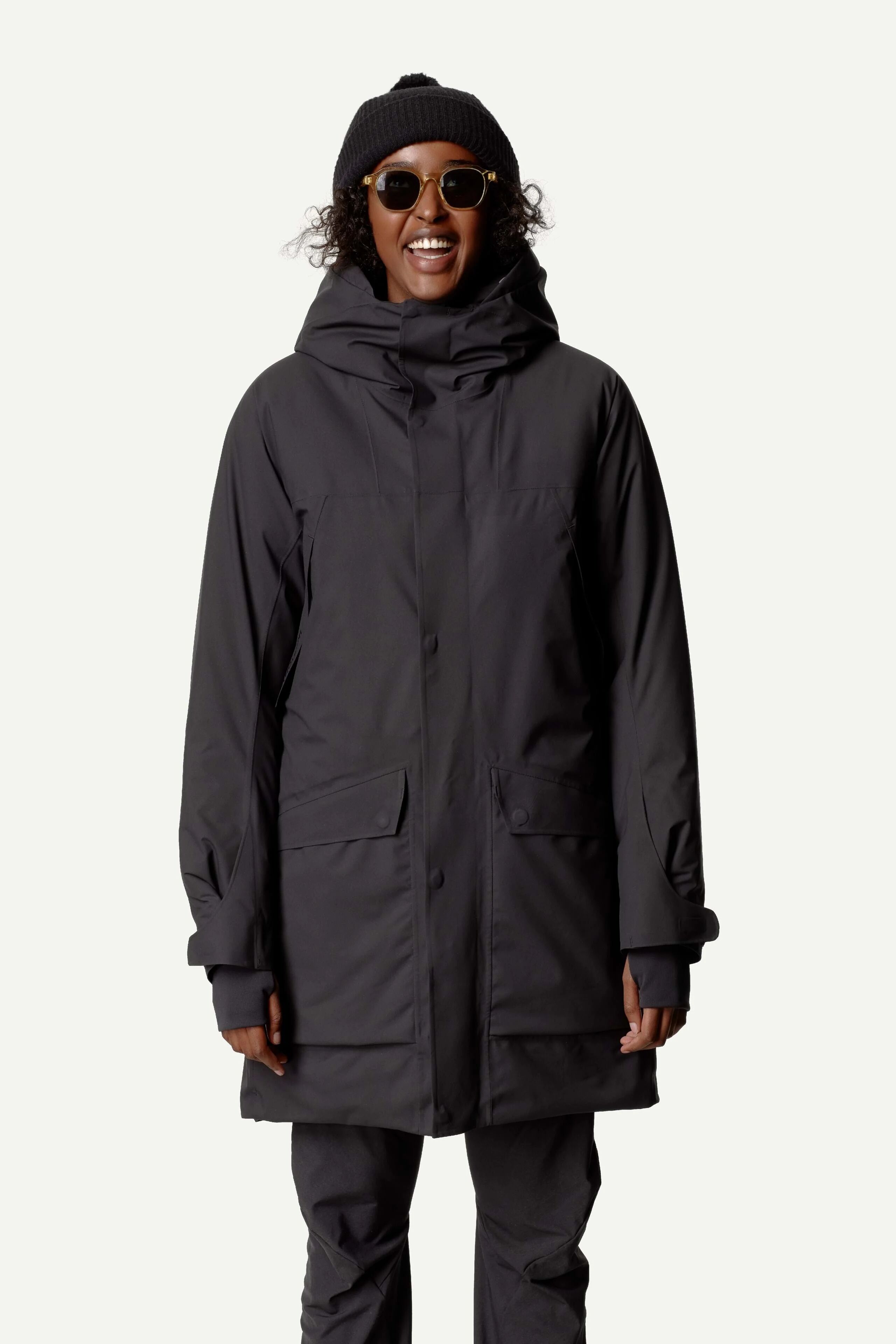 Houdini Women's Fall in Parka - Recycled Polyester, True Black / M