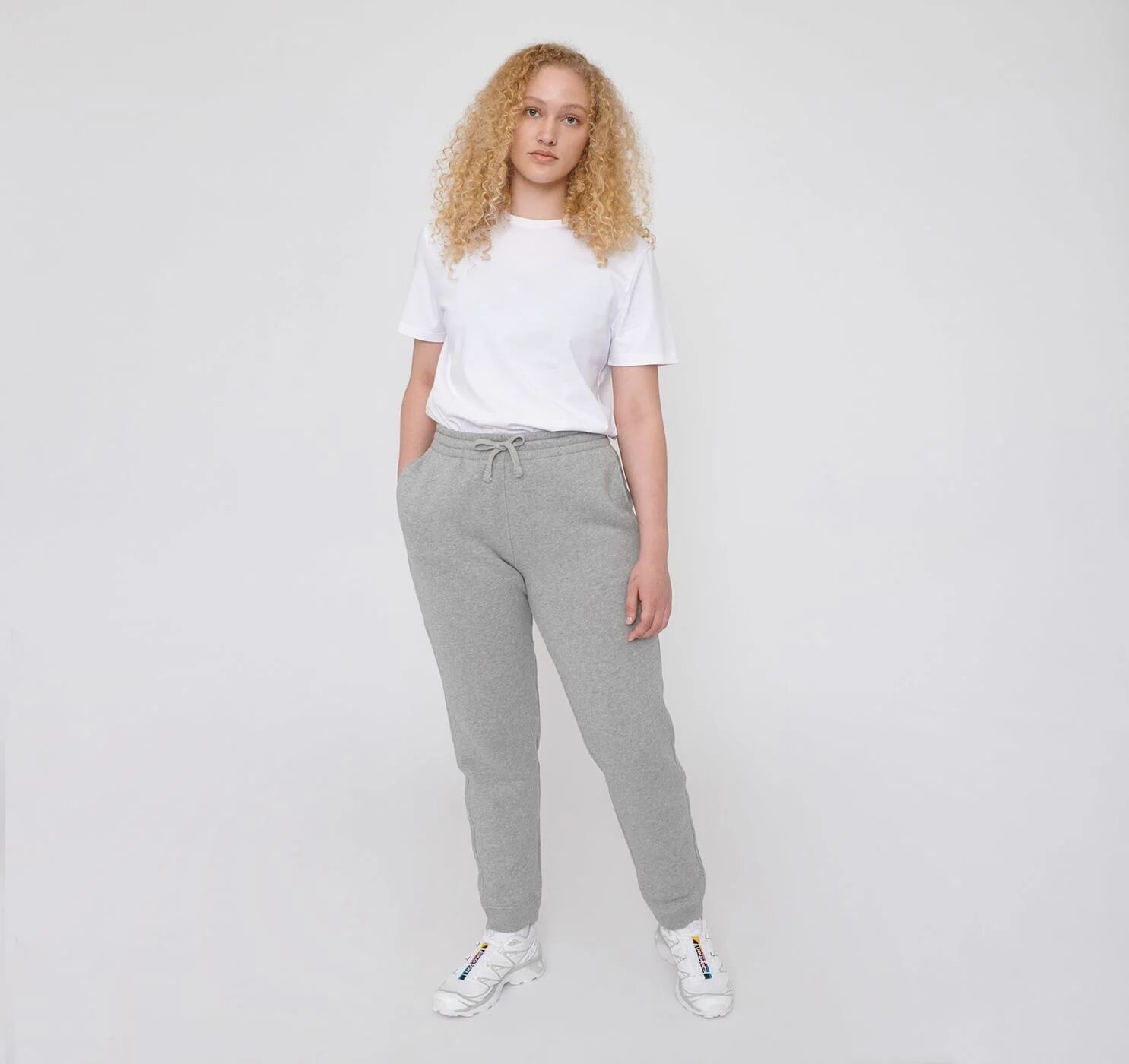 Organic Basics Women's Mid-Weight Cropped Sweat - Organic Cotton, Grey Melange / L