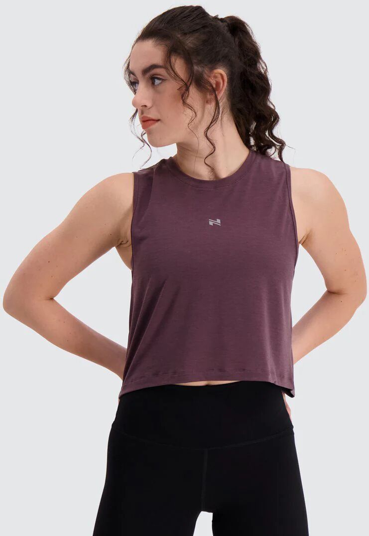 GYMNATION Women's Muscle Crop Top - Bluesign-certified production, Berry / L