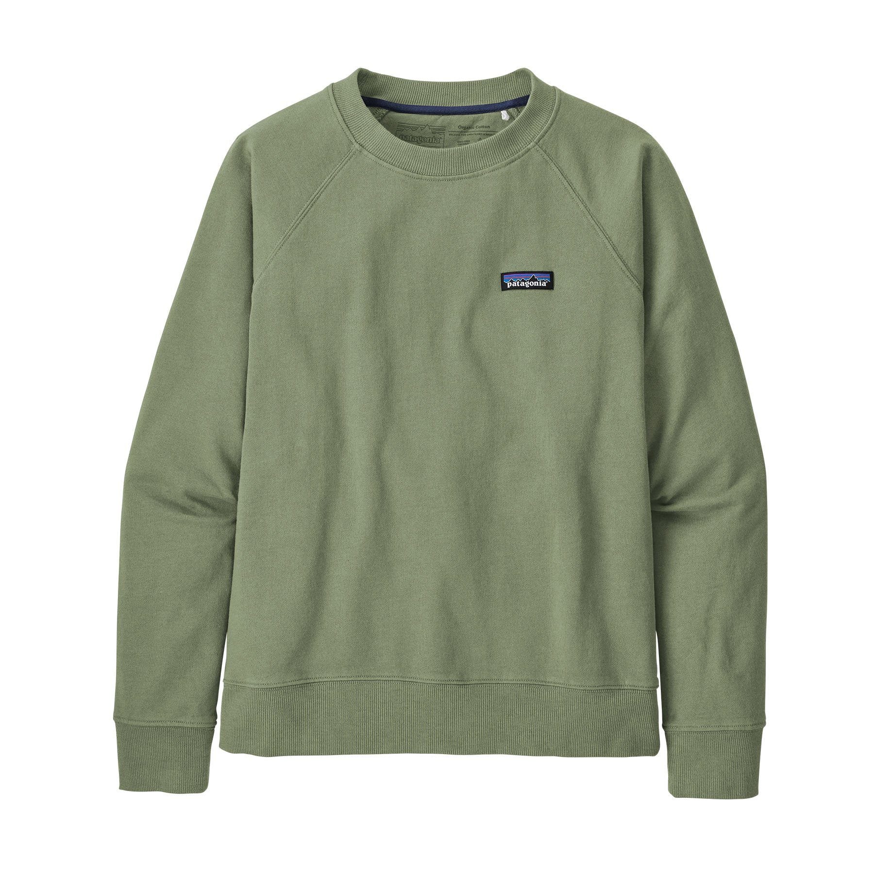 Patagonia Women's P-6 Label Organic Crew Sweatshirt, Sedge Green / S