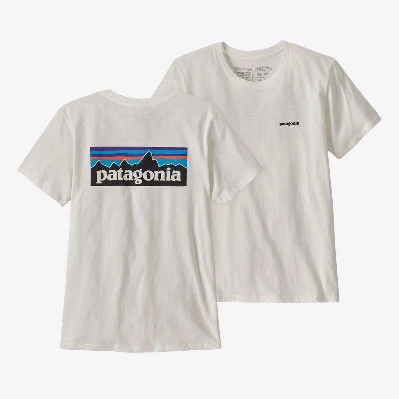 Patagonia W's P-6 Logo Organic Crew T-Shirt, White / L