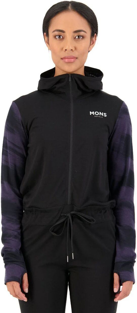 Mons Royale Women's The Monsie One Piece, Black / Motion 9 / L