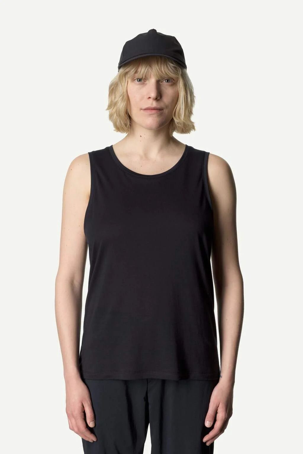 Houdini Women's Tree Tank - 100% lyocell Tencel, True Black / XL