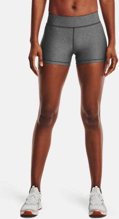 Under Armour Women's HeatGear Armour Mid-Rise Shorty Gray Size: (MD)