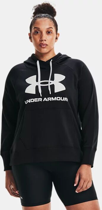 Under Armour Women's UA Rival Fleece Logo Hoodie Black Size: (1X)