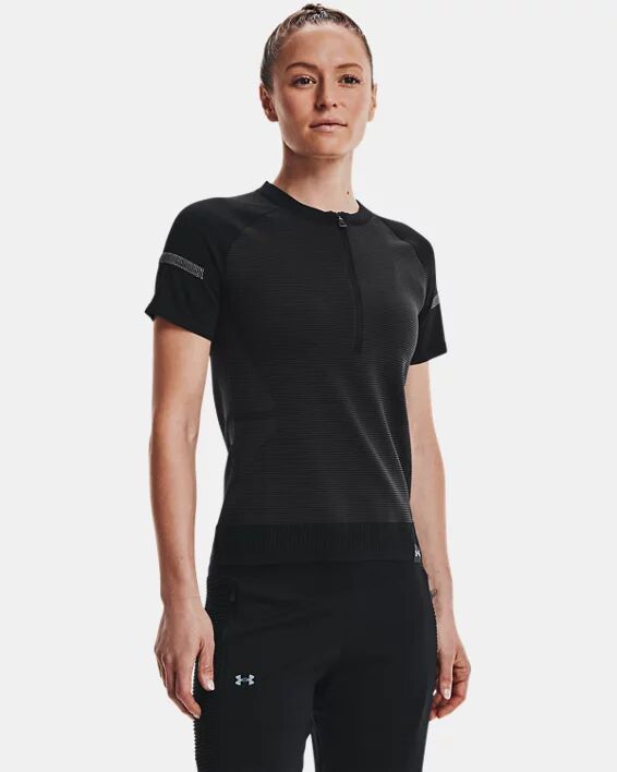 Under Armour Women's UA IntelliKnit 1/4 Zip Short Sleeve Black Size: (XS)