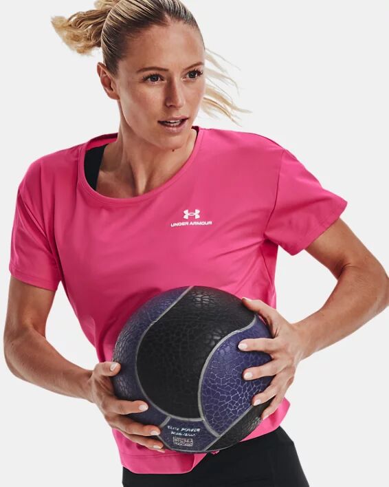 Under Armour Women's UA RUSH™ Energy Core Short Sleeve Pink Size: (XL)