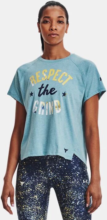 Under Armour Women's Project Rock Respect Short Sleeve Blue Size: (LG)