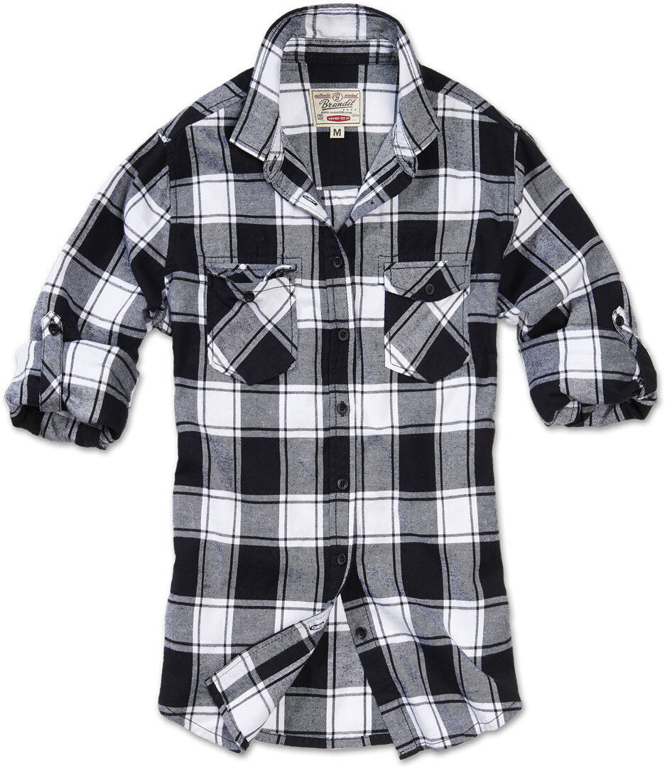 Brandit Amy Flanell Ladies Shirt  - Black White