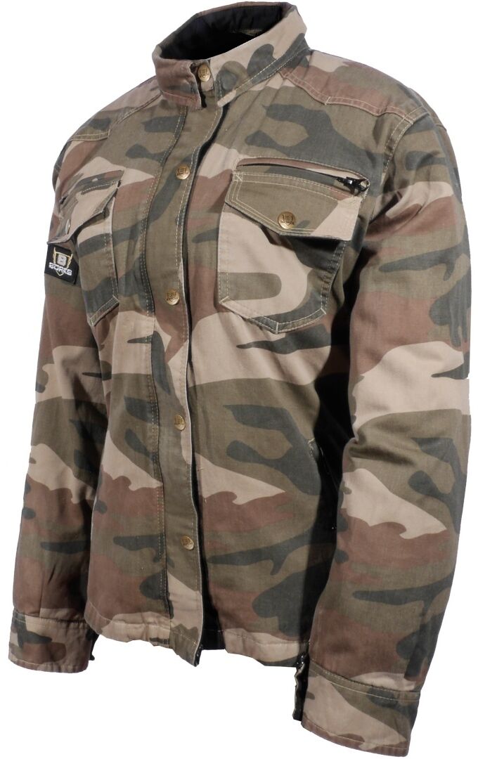 Bores Military Jack Camo Motorcycle Shirt  - Multicolored