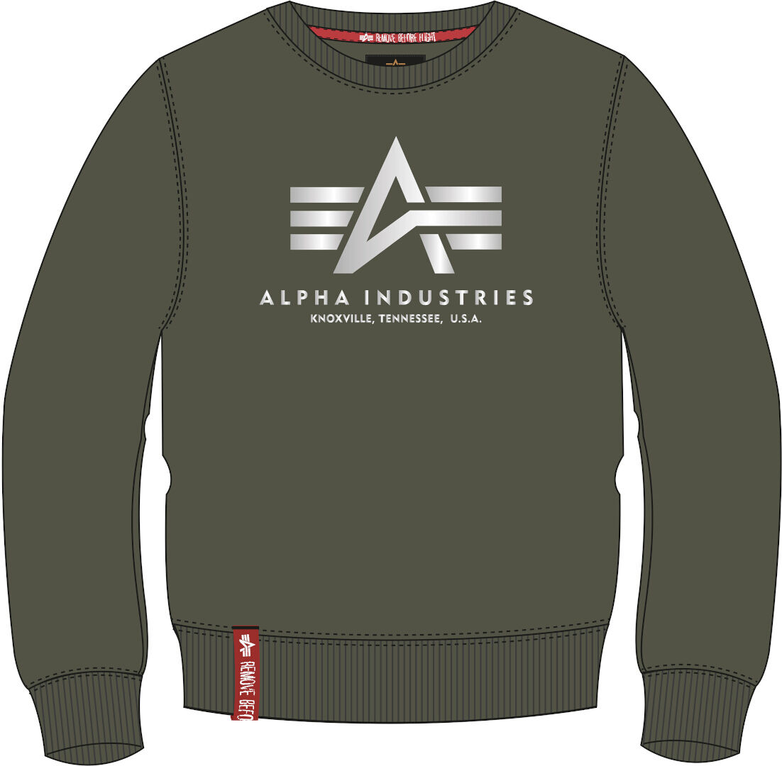 Alpha Industries Basic Reflective Print Sweatshirt  - Green