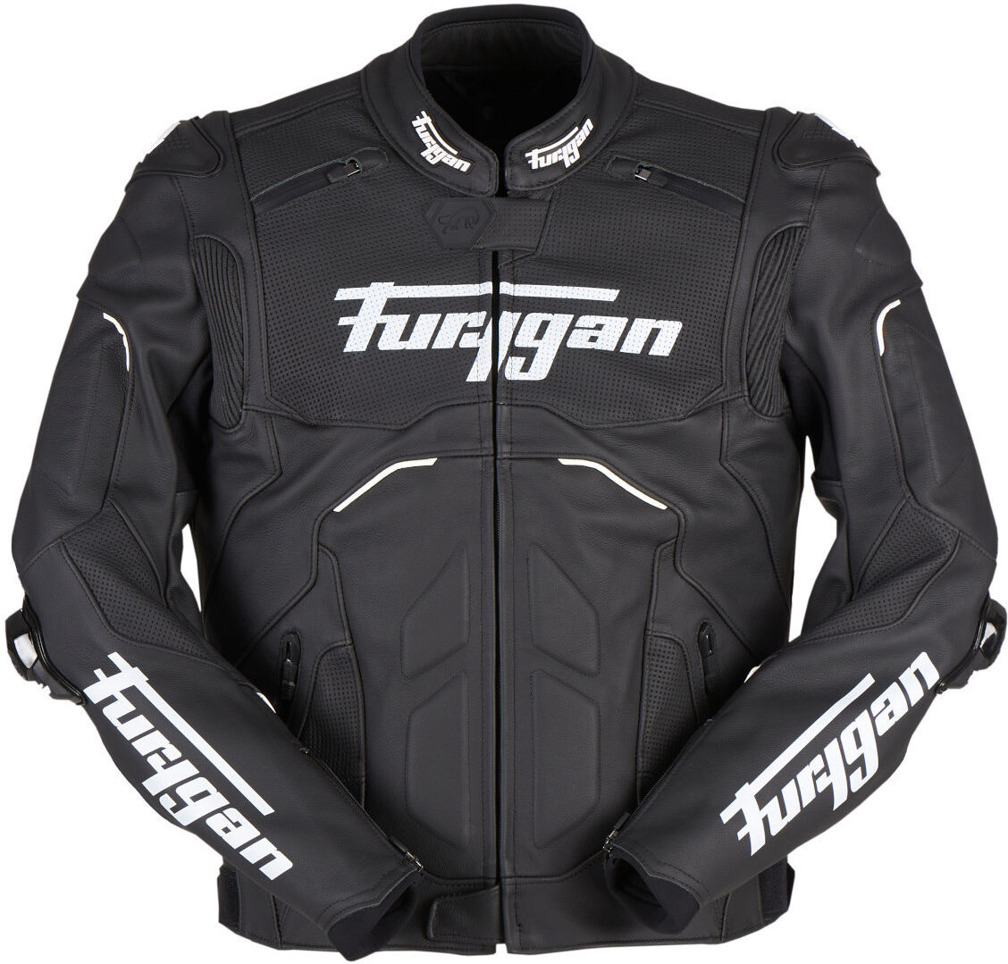 Furygan Raptor Evo 2 Motorcycle Leather Jacket  - Black White