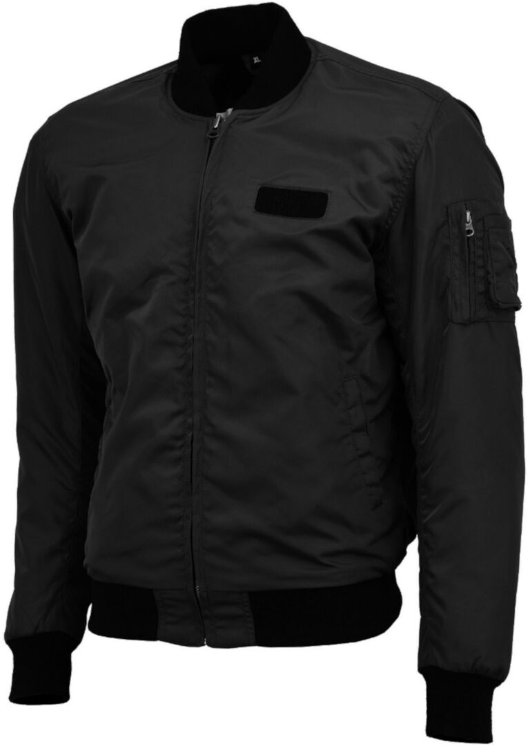 Bores Bomber Motorcycle Textile Jacket  - Black