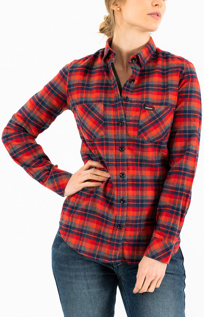 Rokker Albany Ladies Shirt  - Red Blue