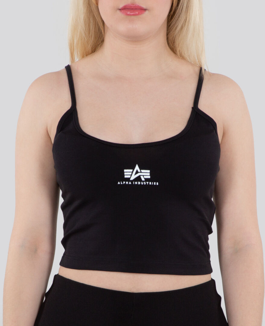 Alpha Industries Basic Crop Sl Ladies Top  - Black