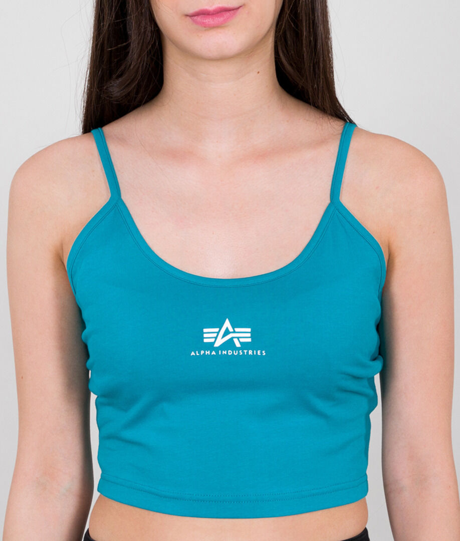 Alpha Industries Basic Crop Sl Ladies Top  - Turquoise