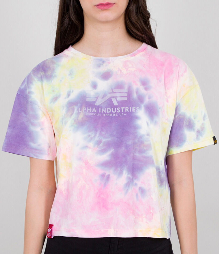 Alpha Industries Basic Batik Cos Ladies T-Shirt  - Purple Yellow