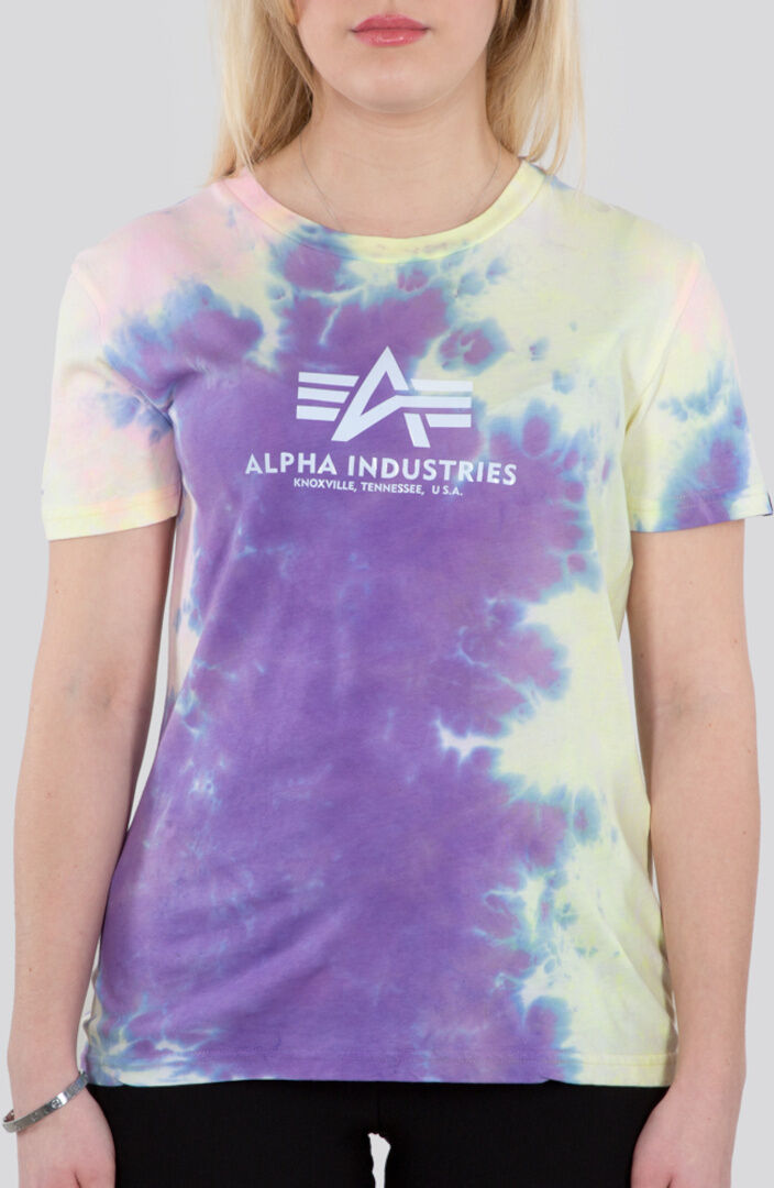 Alpha Industries Basic Batik Ladies T-Shirt  - Purple Yellow