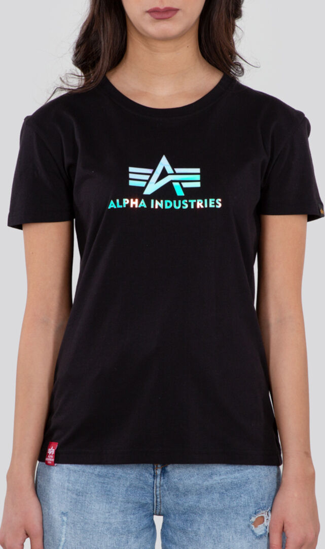 Alpha Industries Rainbow Ladies T-Shirt  - Black