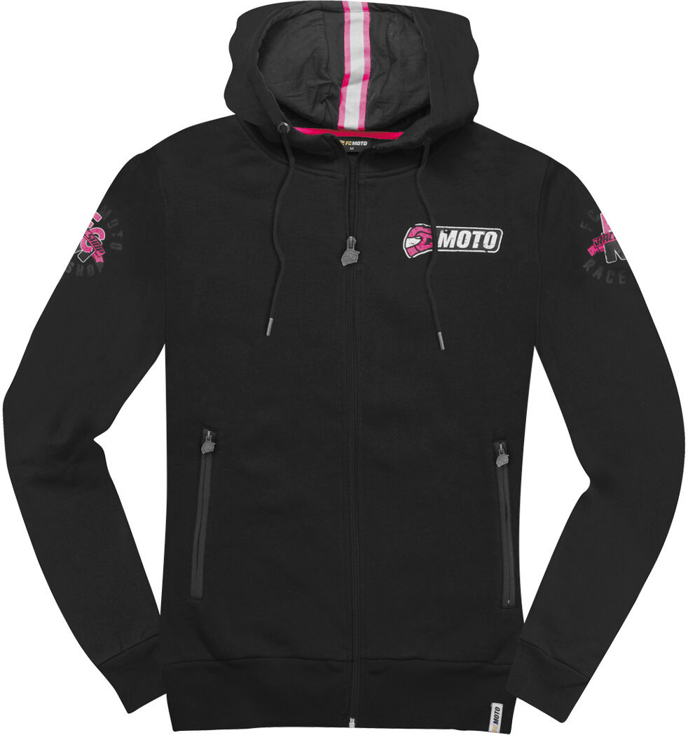 Fc-Moto Effortless Ladies Zip Hoodie  - Black Pink