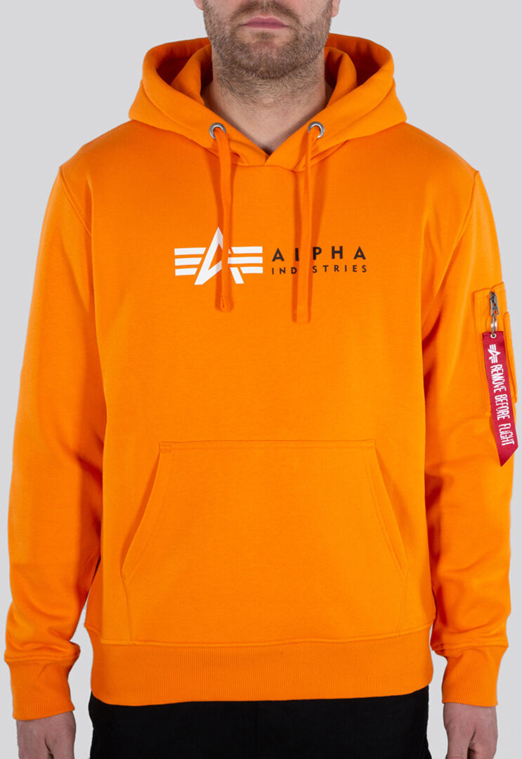 Alpha Industries Label Hoodie  - Orange