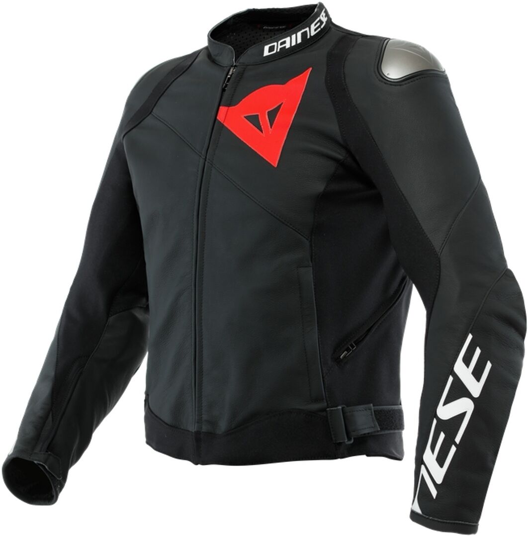 Dainese Sportiva Motorcycle Leather Jacket  - Black