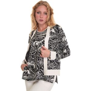 Weekend Max Mara Cardigan fantasia Ornella Bianco-nero Donna S