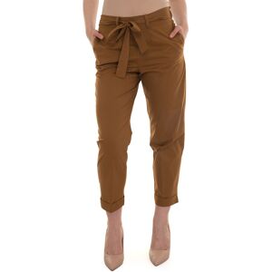 Maria Bellentani Pantalone morbido Tabacco Donna 42