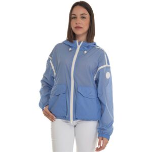 Woolrich Giubbino extra-light antivento Crinkle hooded Azzurro Donna S