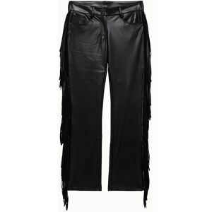 Norma frayed pants in eco leather