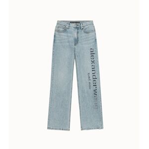 Alexander Wang Jeans Slouch Logo Cut Out Con Ricamo