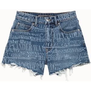 alexander wang shorts newsprint in denim