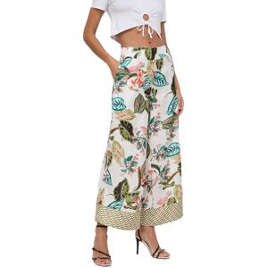 Liu Jo Pantalone Donne Art Va4017 Ts806 WHITE JUNGLE