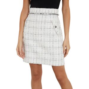 GUESS Gonna Donna Art W4rd56a Awfww2 CHECK TWEED WHITE CO