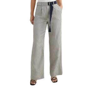 TOMMY HILFIGER Pantaloni Donna Art Ww0ww37764 P-E 23 Colore Foto Misura A Scelta WHITE / NAVY STRIPE