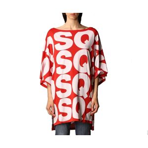DSQUARED2 Maxi T-Shirt Donna Art D6m323020 610 Colore Rosso Misura A Scelta ROSSO