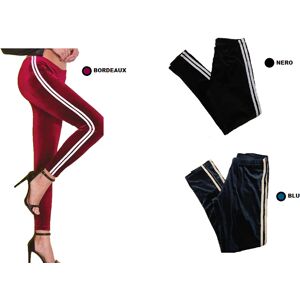 ROSSOPORPORA Leggings In Velluto Art Lr283 Colore A Scelta Misura A Scelta BORDEAUX L XL