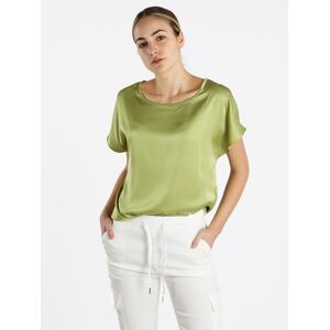 Sweet Blusa donna a maniche corte effetto raso Bluse donna Verde taglia S